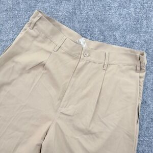 Pro‎ Club Comfort Khaki Pleated Casual Pants Size Medium Polyester Rayon Men's